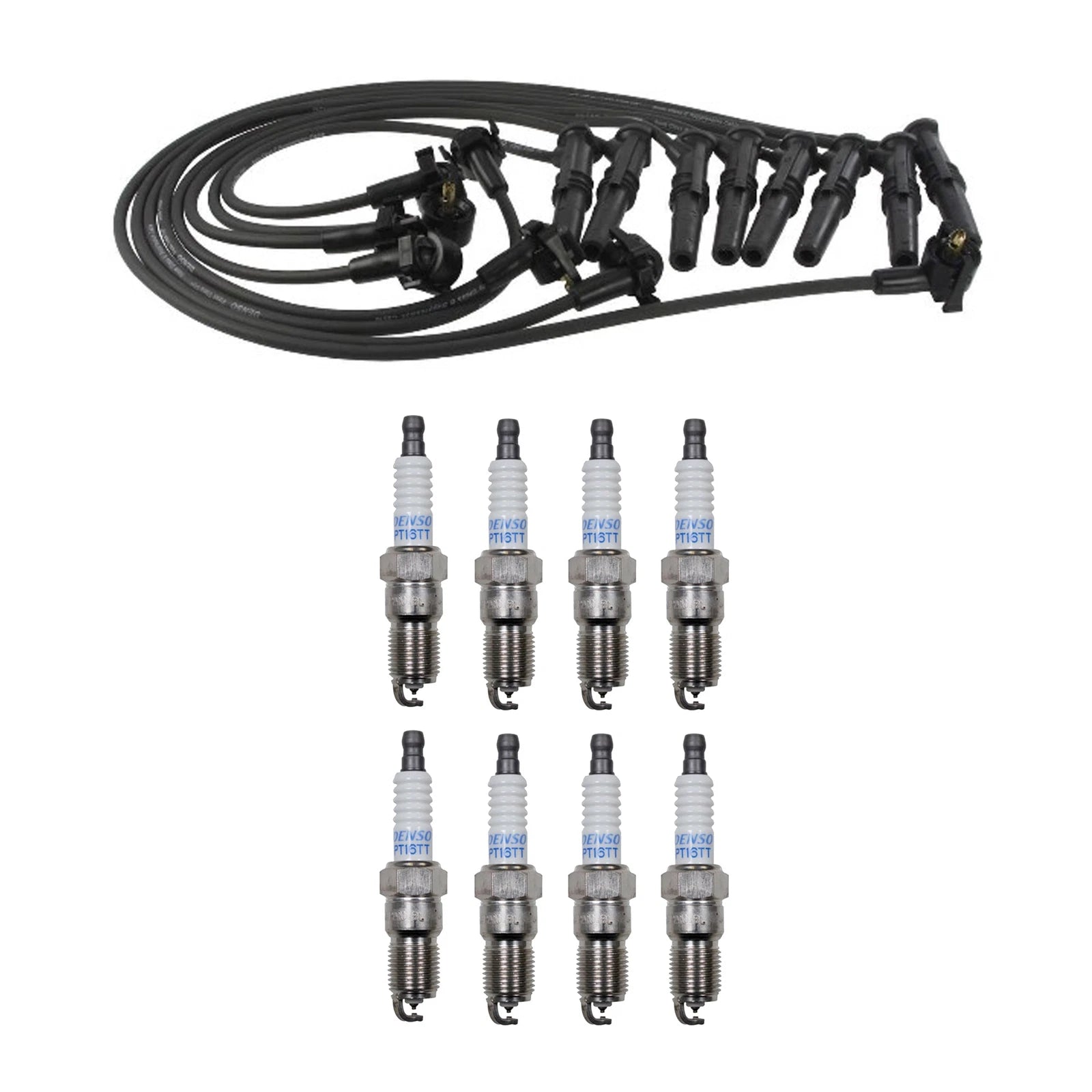 Denso Wire Set & 8 Platinum TT Spark Plugs for Ford Lincoln 4.6L V8 (1997–2008)
