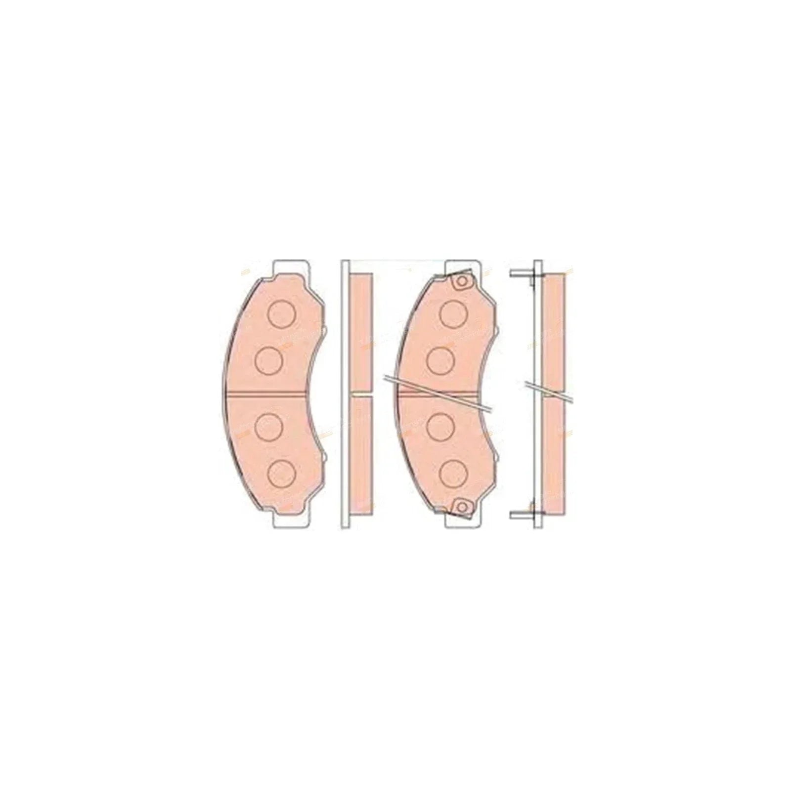Front Disc Brake Pad Set for Nissan Civilian Bus W41 (1999-2010)