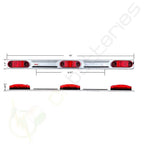 16'' LED ID Clearance Light Bar Red + Side Marker Red for Truck RV Trailer
