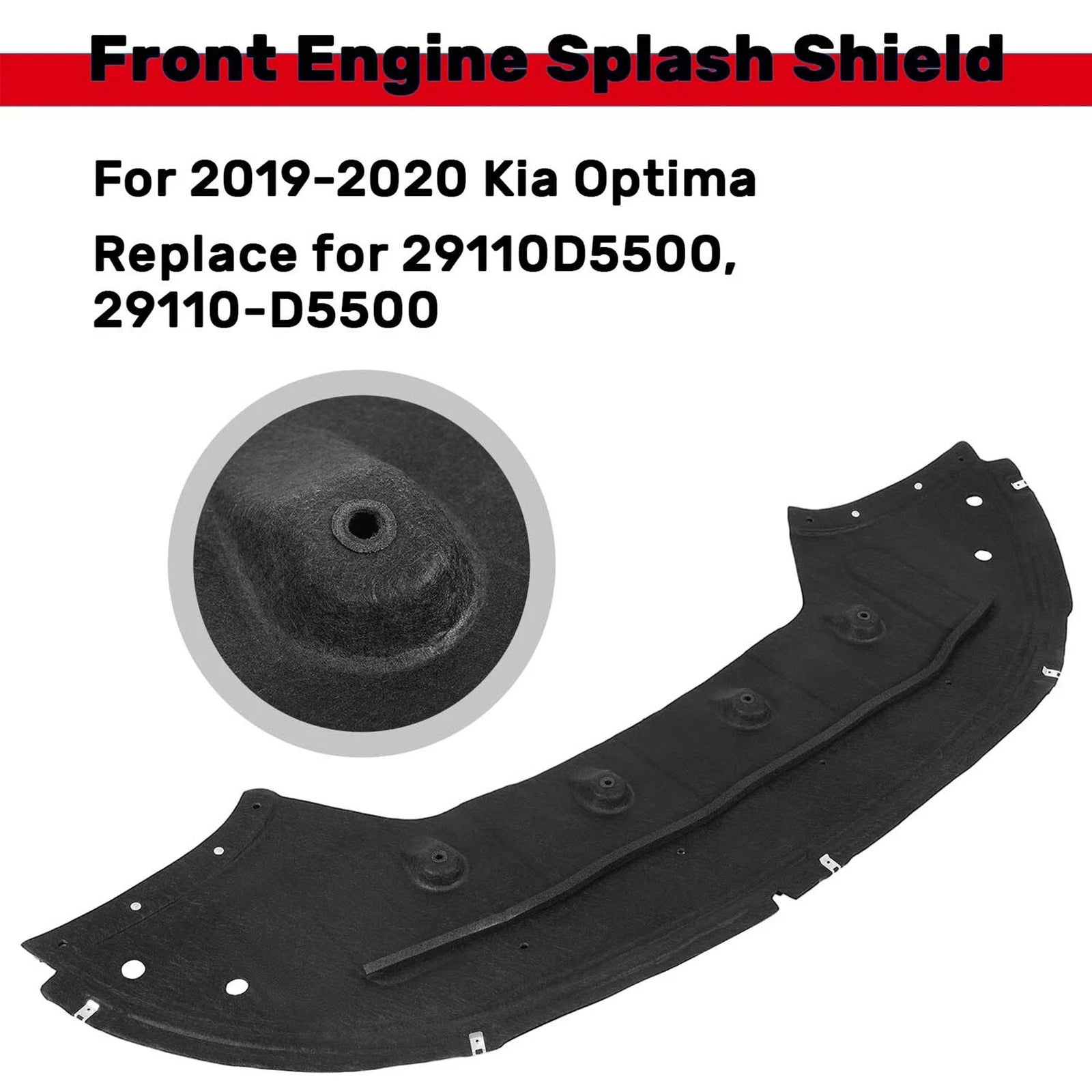 Front Under Engine Splash Shield for Kia Optima (2019-2020)
