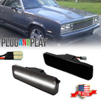 Smoked White LED Front Bumper Side Marker Lights for El Camino & Caballero (1982–1987)