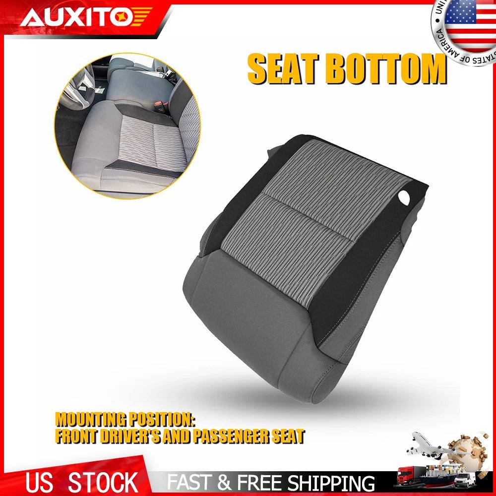 Set of 2 Cloth Seat Covers for Toyota Tundra (2014–2021) Gray/Black