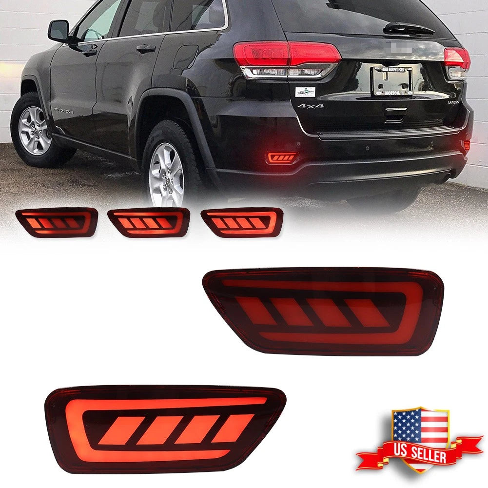 Red LED Rear Bumper Reflector for Jeep Grand Cherokee (2011–2020)