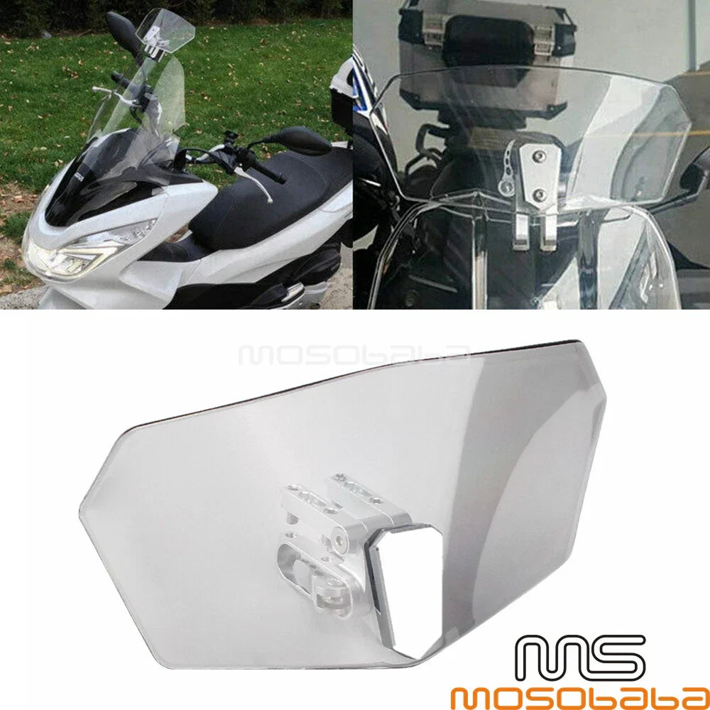 Universal Adjustable Windshield Spoiler for Honda, BMW, Yamaha, Kawasaki