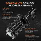 2X Complete Struts Shocks Spring & Mounts for Toyota Prius V (2012-2016)