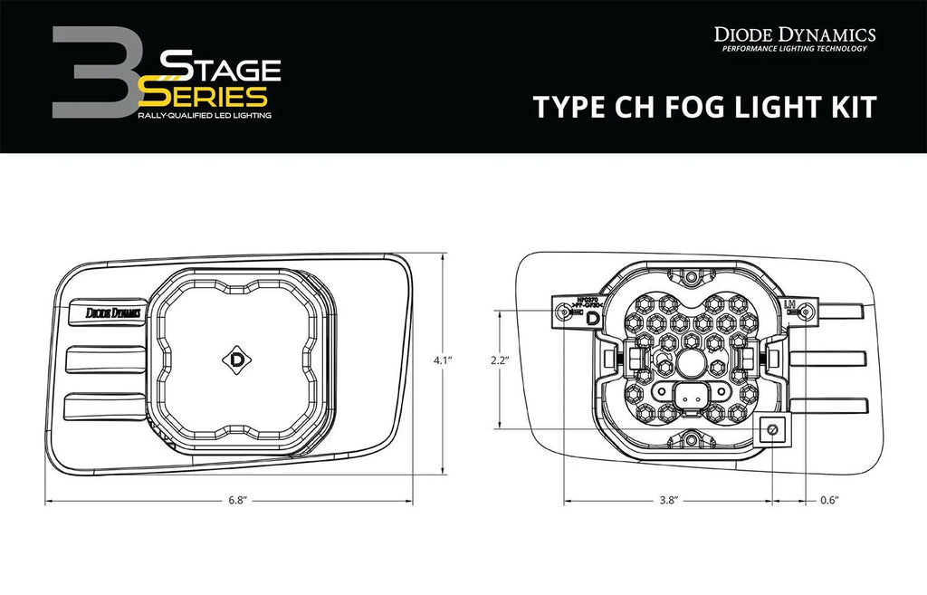 SS3 Max LED Fog Light Kit With Backlight for 2007–2015 Chevy 1500