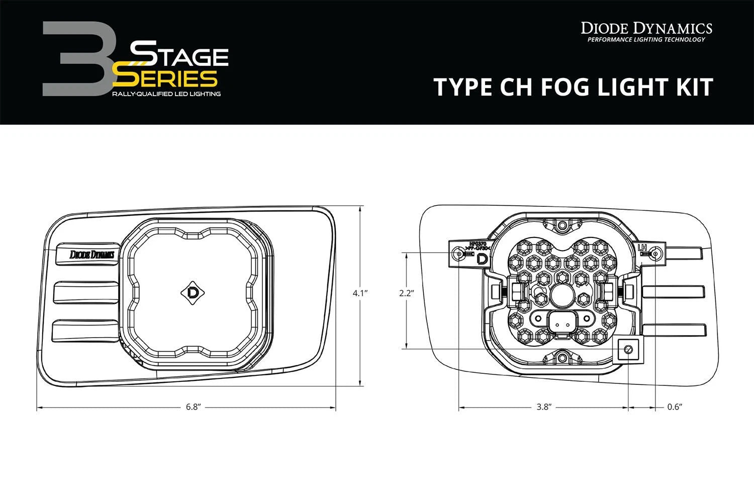 SS3 Max LED Fog Light Kit With Backlight for 2007–2015 Chevy 1500