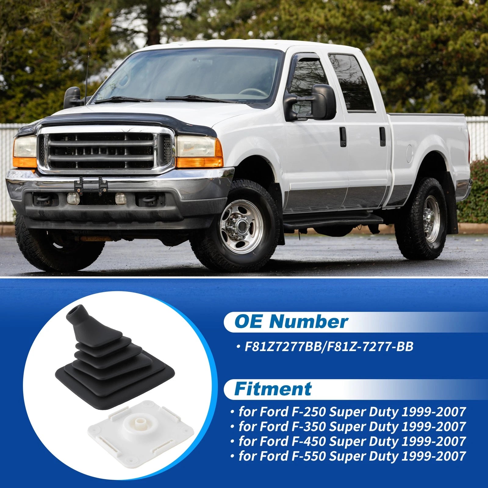 Gear Shift Boot for Ford F-250 F-350 F-450 F-550 Super Duty (1999–2007) F81Z7277BB