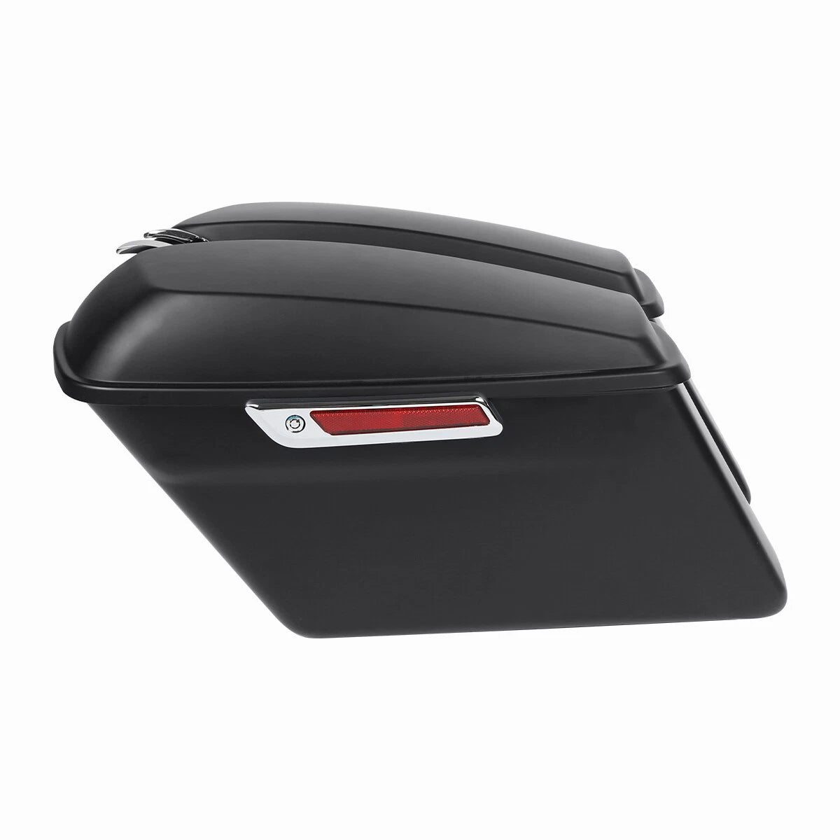 Matte Black Hard Saddle Bags for Harley Touring Electra Street Road Glide (2014–2024)