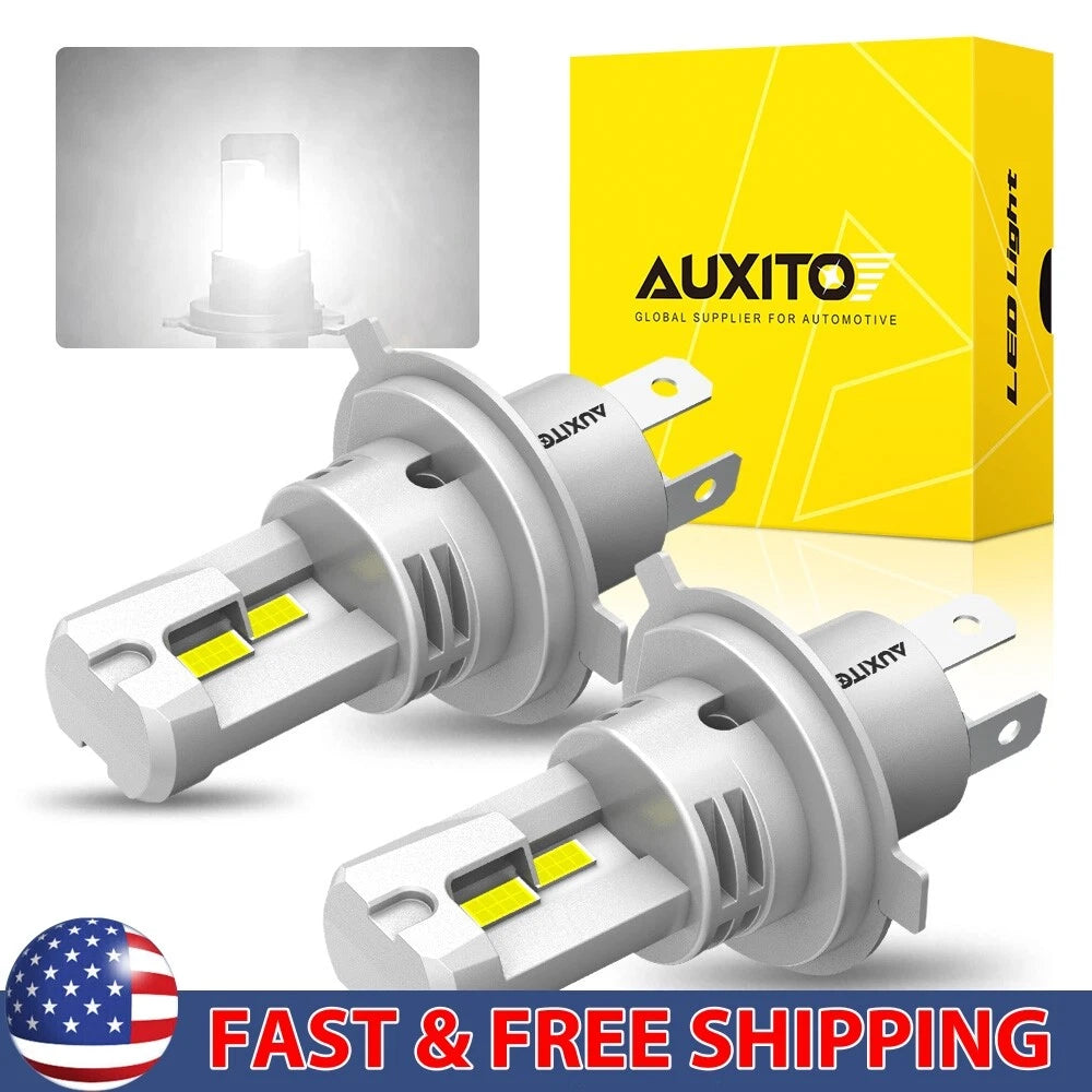 2X H4 9003 LED Headlight Bulbs for High Low Beam (60000LM)