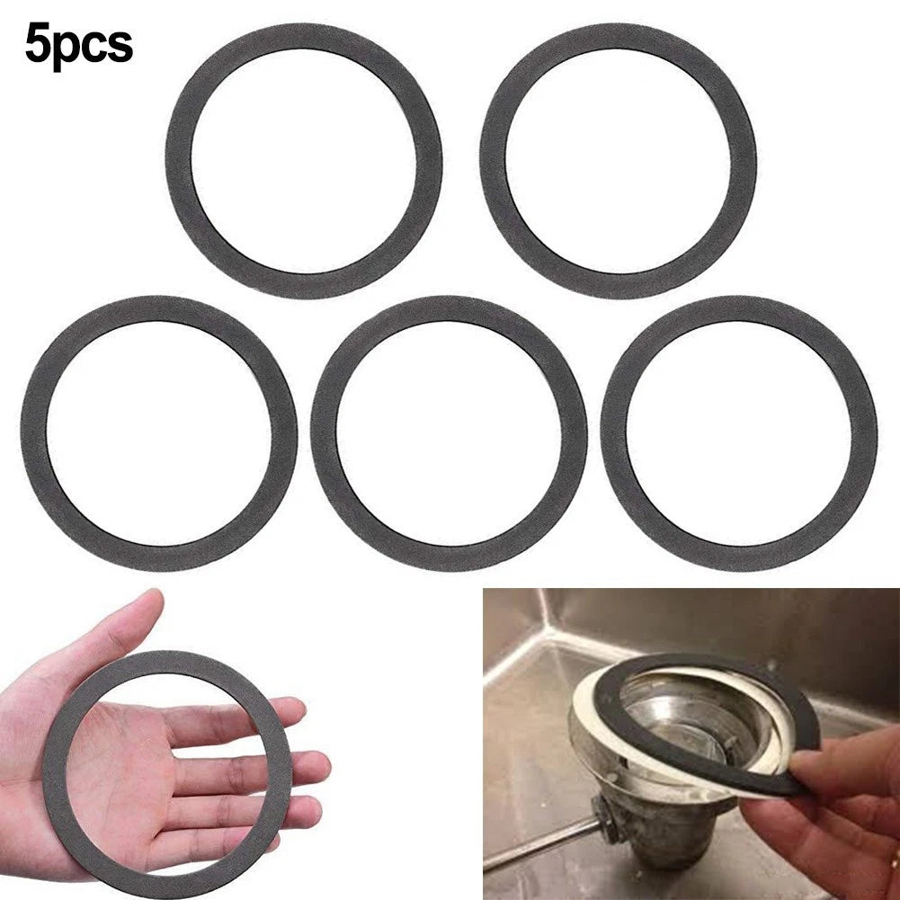 Rubber Gray Washer for Sink Strainer (3.5 Inch) - Pack of 5