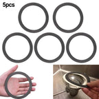 Rubber Gray Washer for Sink Strainer (3.5 Inch) - Pack of 5
