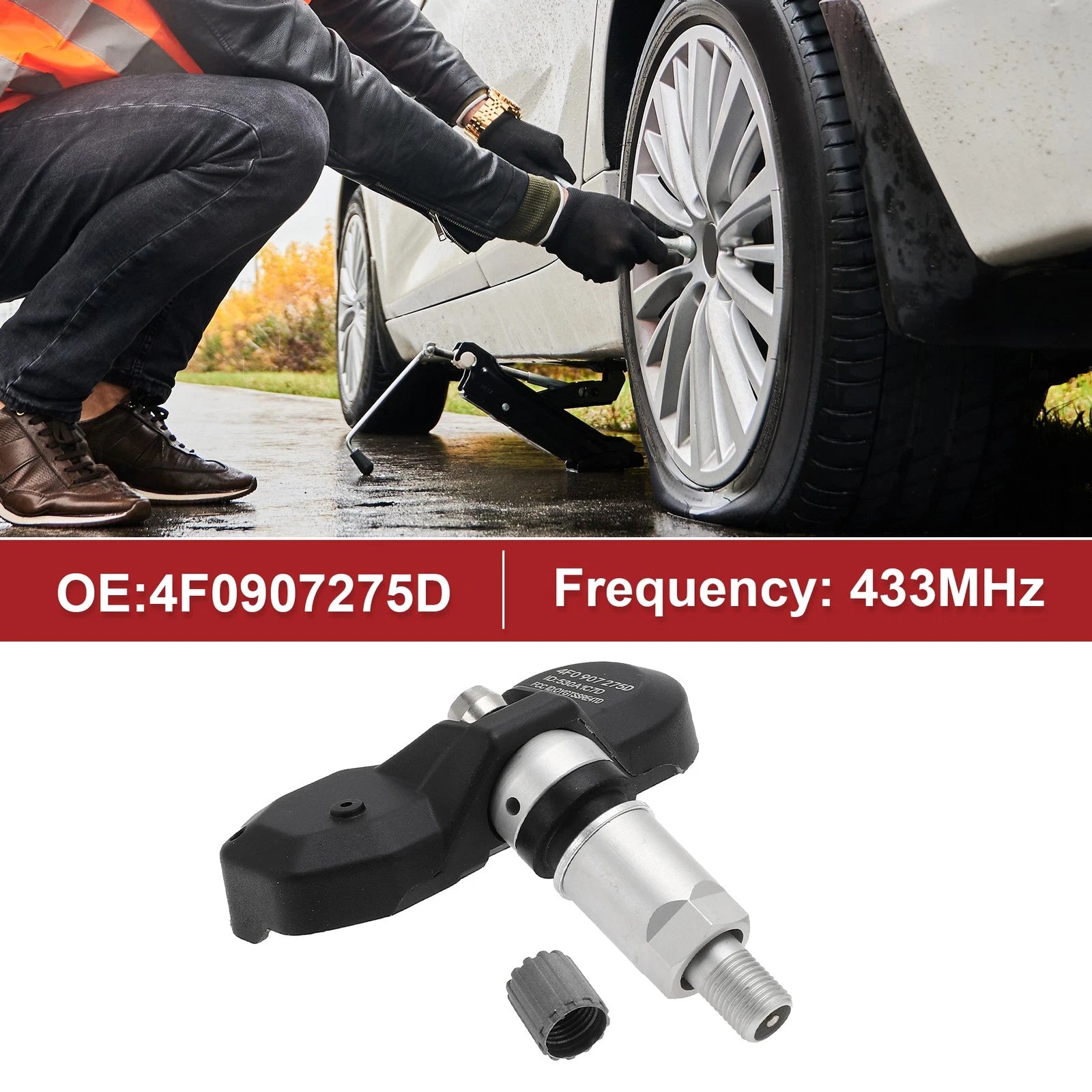 Tire Pressure Sensor 433MHz for Porsche Boxster (2012–2016) No.4F0907275D