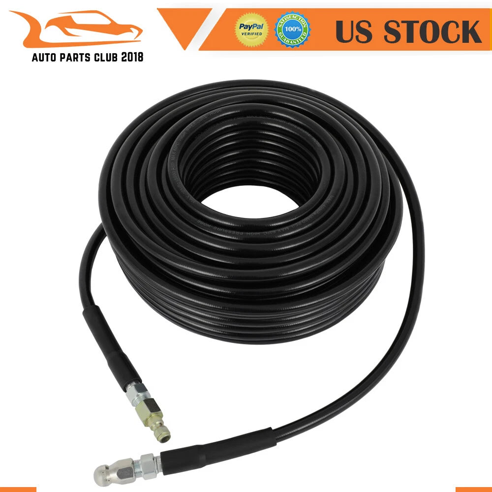 Drain Cleaning Hose Kit for Pressure Washer (100FT, 1/4" M-NPT)