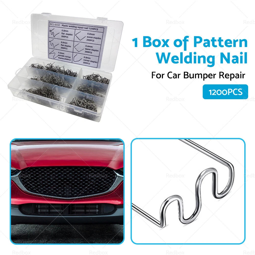 1200pcs Steel Hot Stapler Staples for Plastic Welder Car Repair Kit