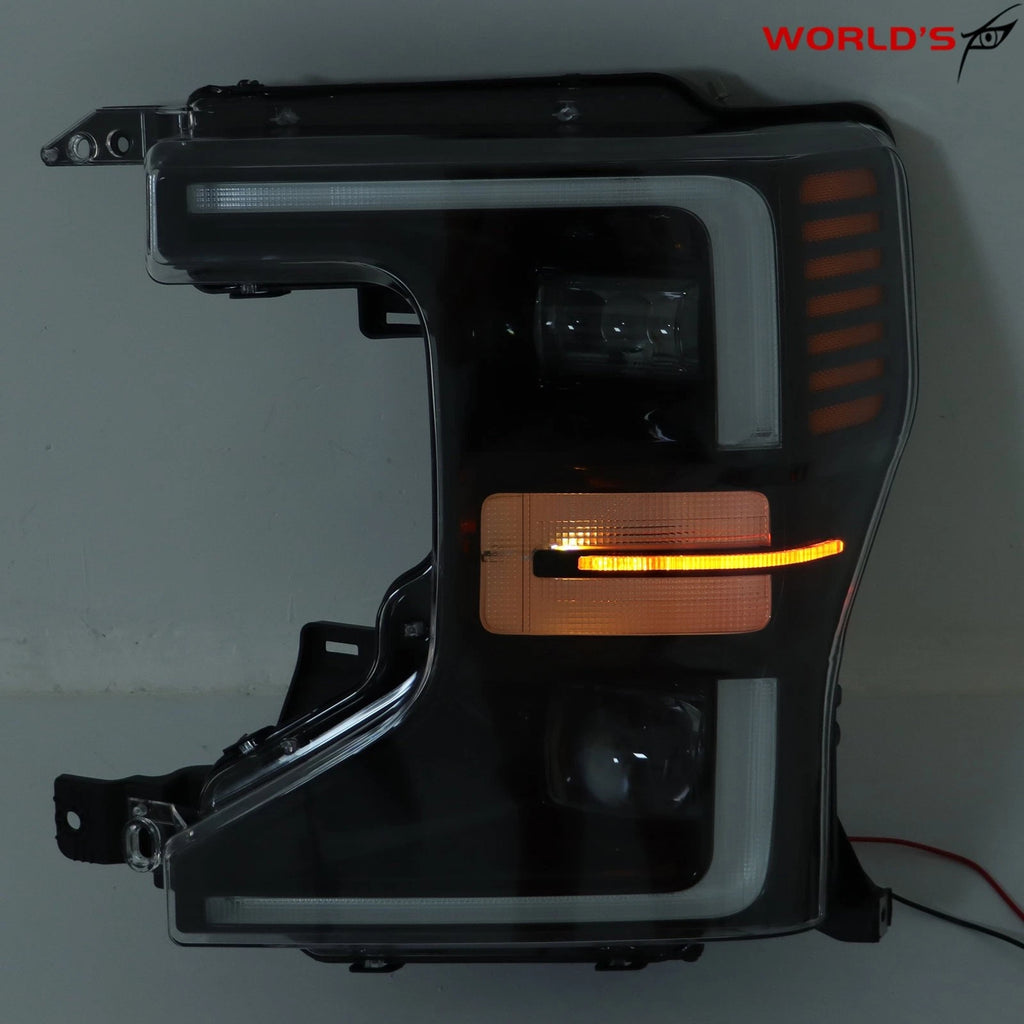 Set of 2 Black Full LED Headlights for Ford F250 F350 SuperDuty (2020–2022)