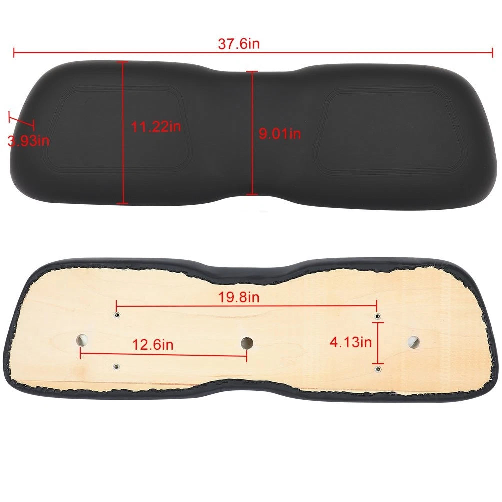 Cushion Set for Club Car DS Golf Cart (Front & Back) Black