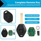 Remote Key Fob 315MHz ID44 for BMW E38 E39 E46 M3 M5 M6 (1995–2006)