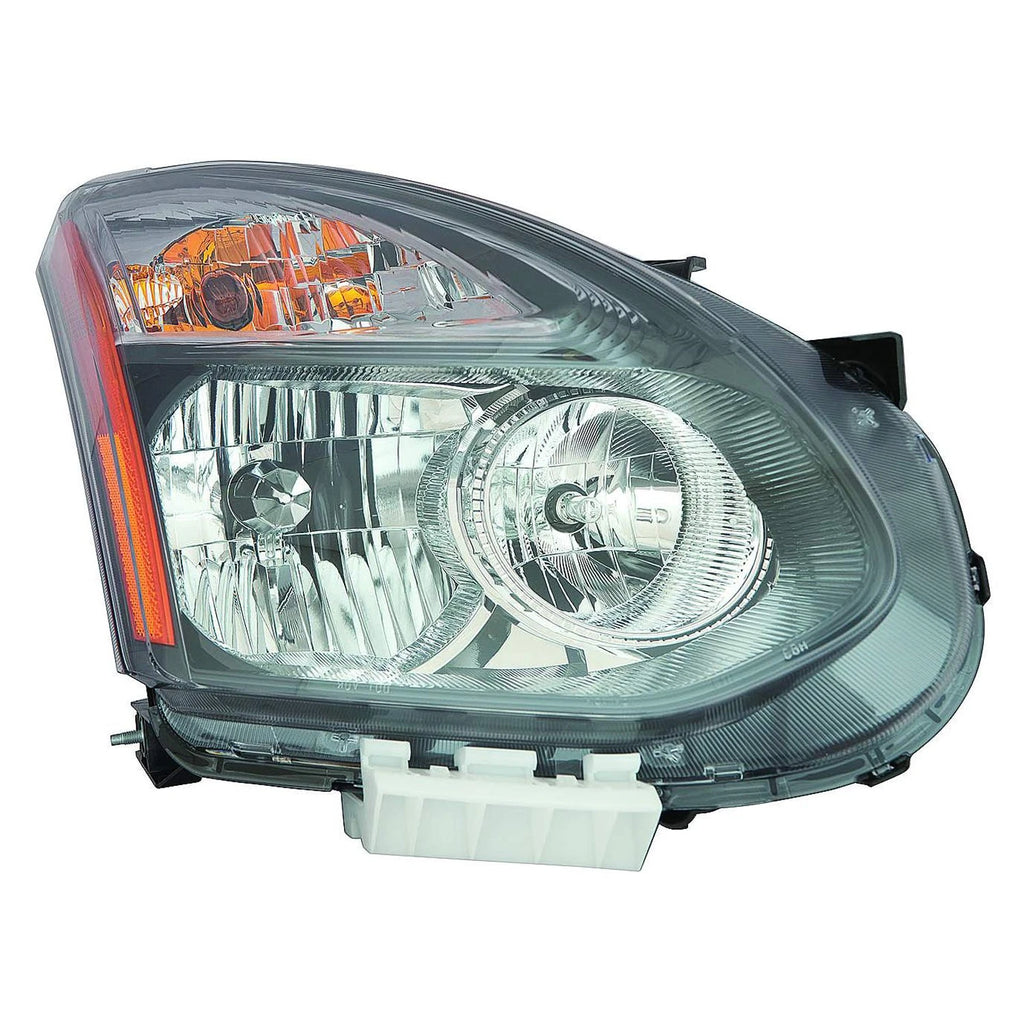 Replacement Passenger Side Halogen Headlight Assembly w/Black Bezel