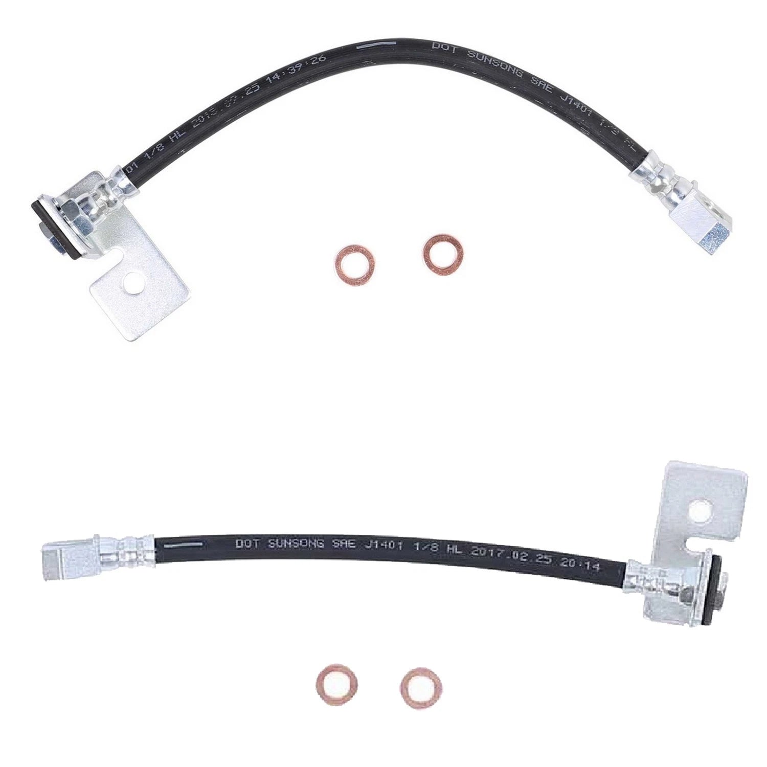 Sunsong Rear Left & Right Brake Hydraulic Hose Kit for Ford F-150 (2004–2023)