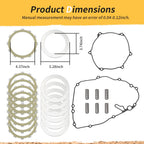 Clutch Friction Plates & Steel Plates Gasket Kit for Yamaha YZ250F (2019–2024)