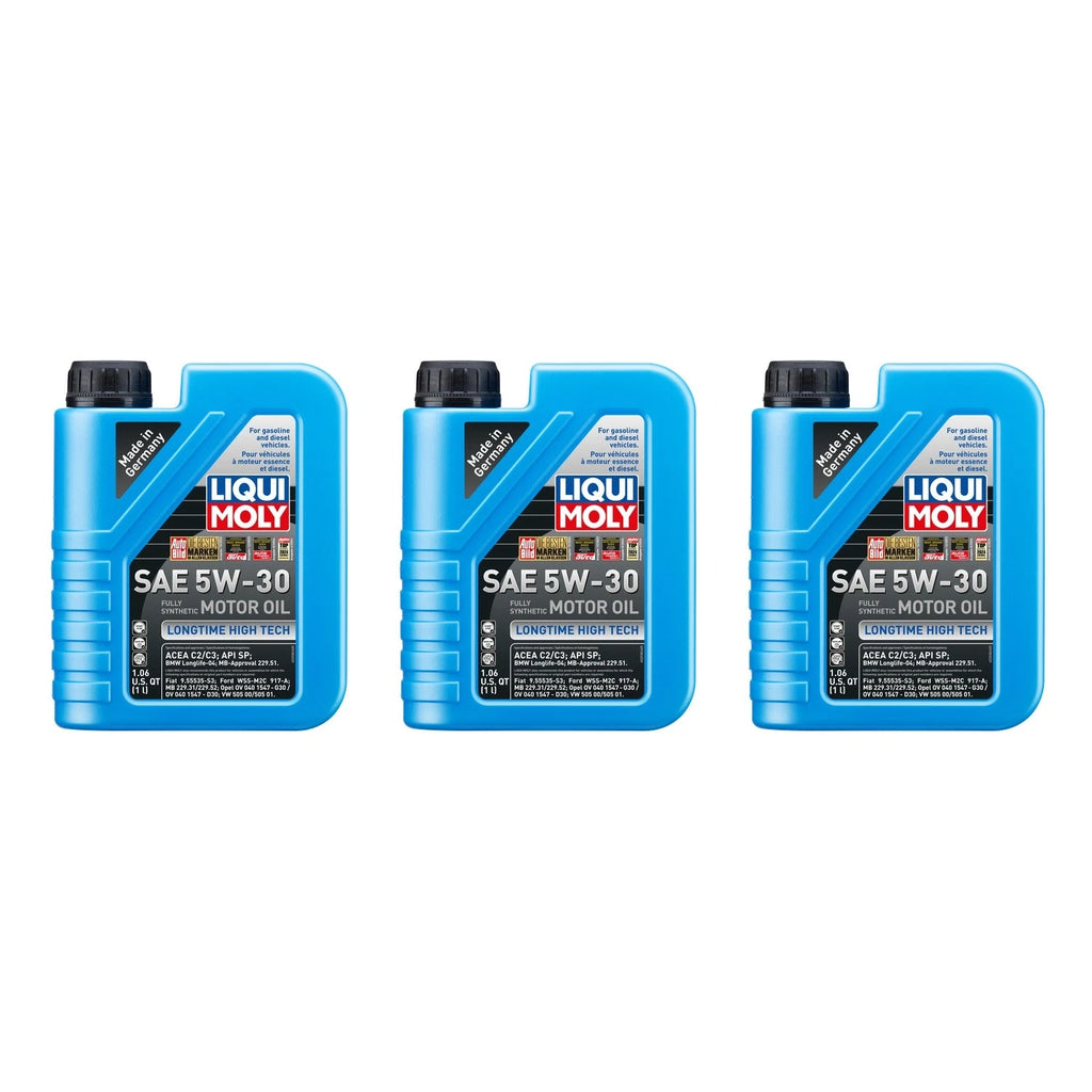 3X 1L Liqui Moly Longtime High Tech 5W-30 Engine Oil for