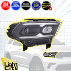 LED Auto Hi-Beam Headlight for Dodge Durango (2021–2024) RH Black