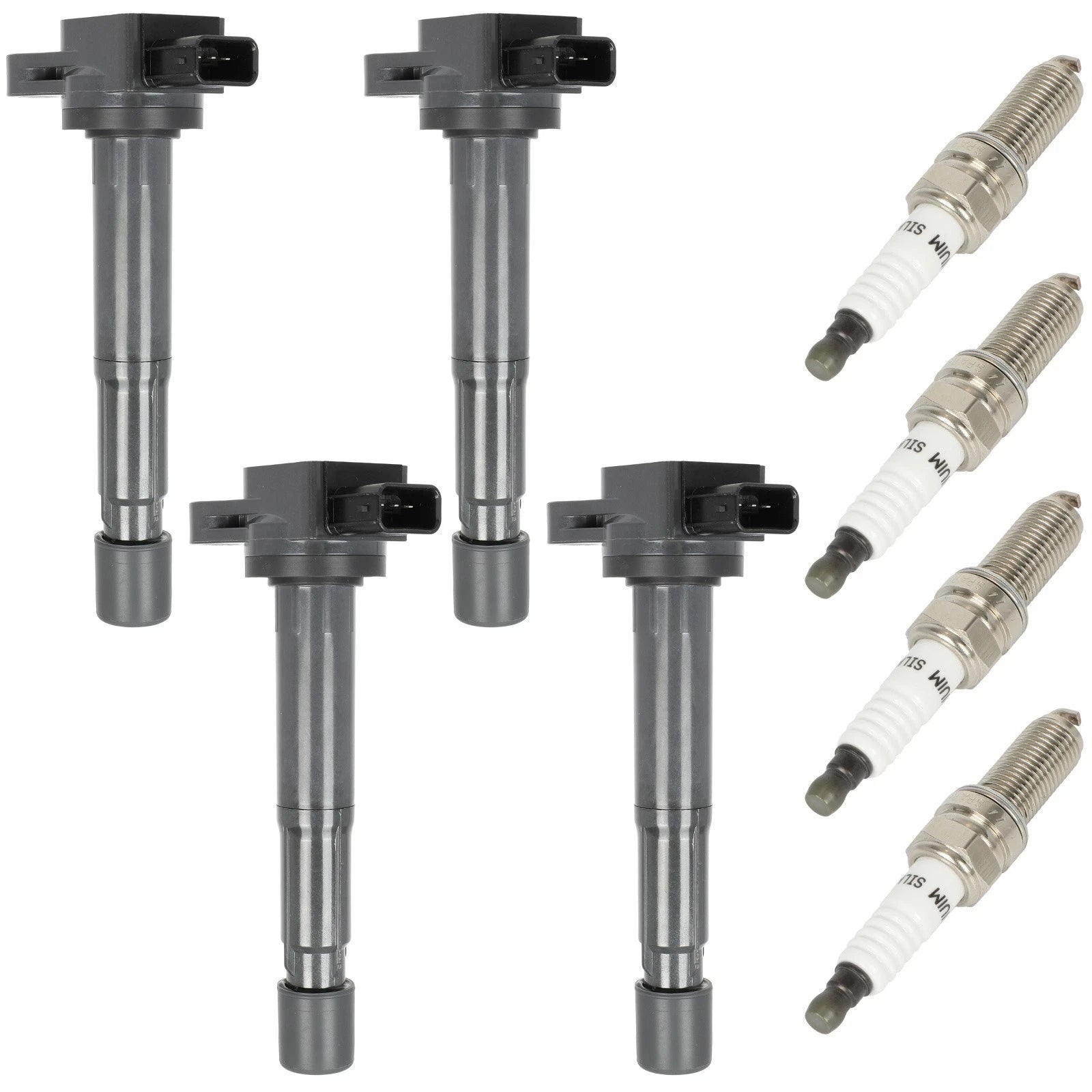 Set of 4 Ignition Coils and 4 Spark Plugs for Acura RDX (2007–2012)