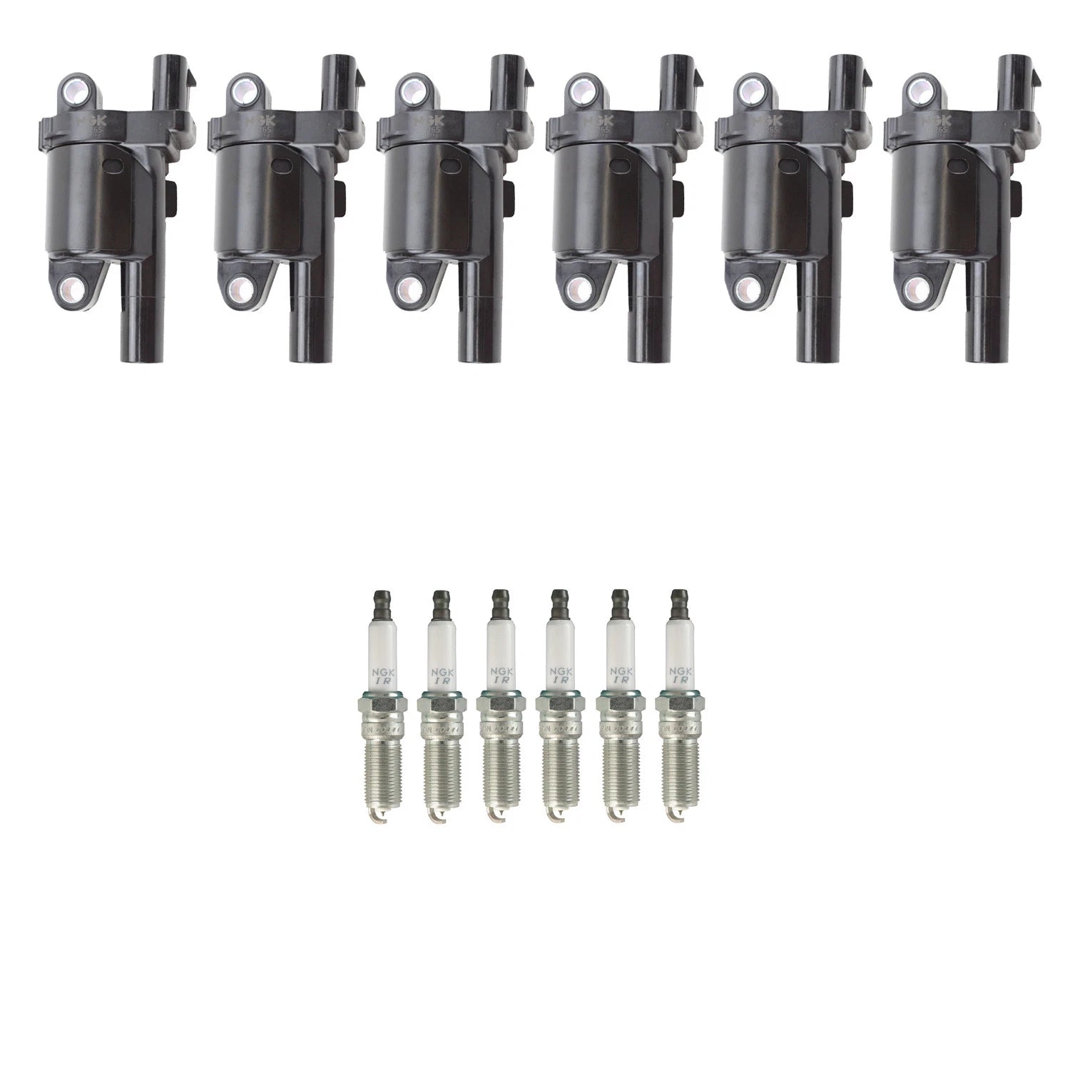 Set of 6 NGK Ignition Coils & Iridium Spark Plugs for Sierra Silverado 1500 (2014–2018)