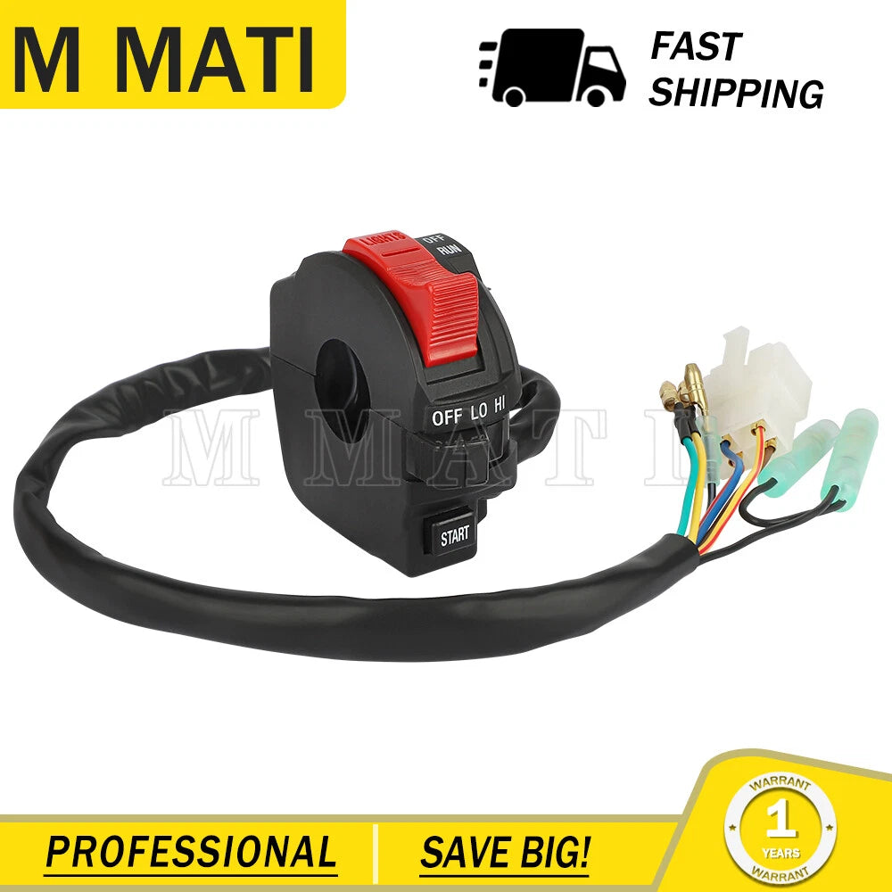 Left Handlebar Kill Stop Switch 4110063 for Polaris Big Trail Boss Scrambler 250 (1990–1999)