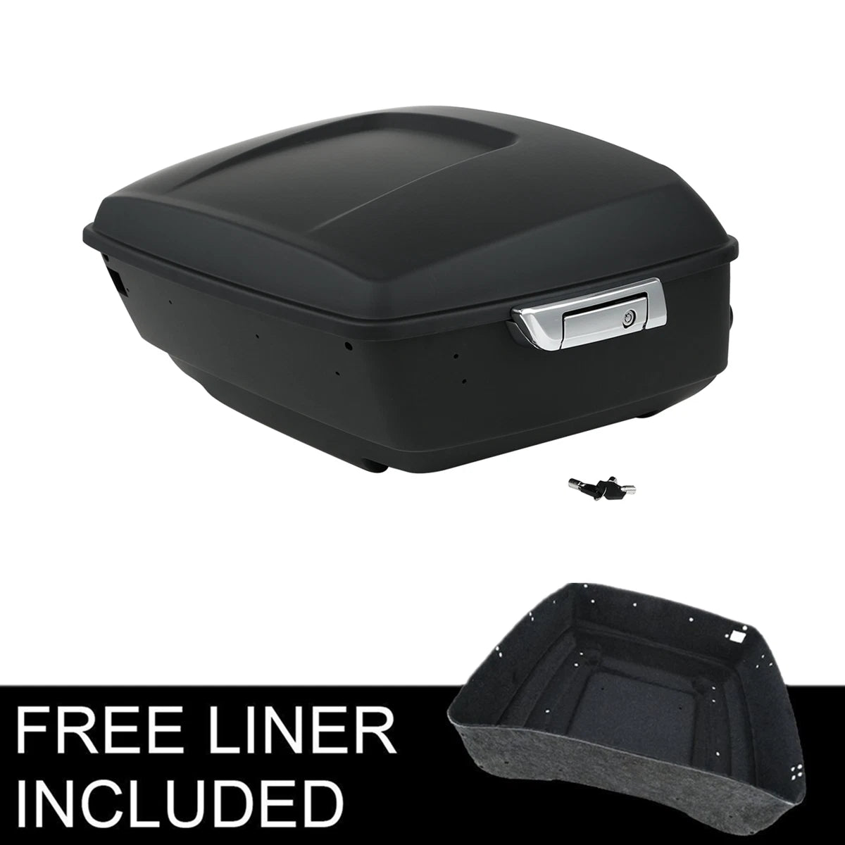 Matt Black Trunk Pad Speakers for Harley Touring (2014–2025)