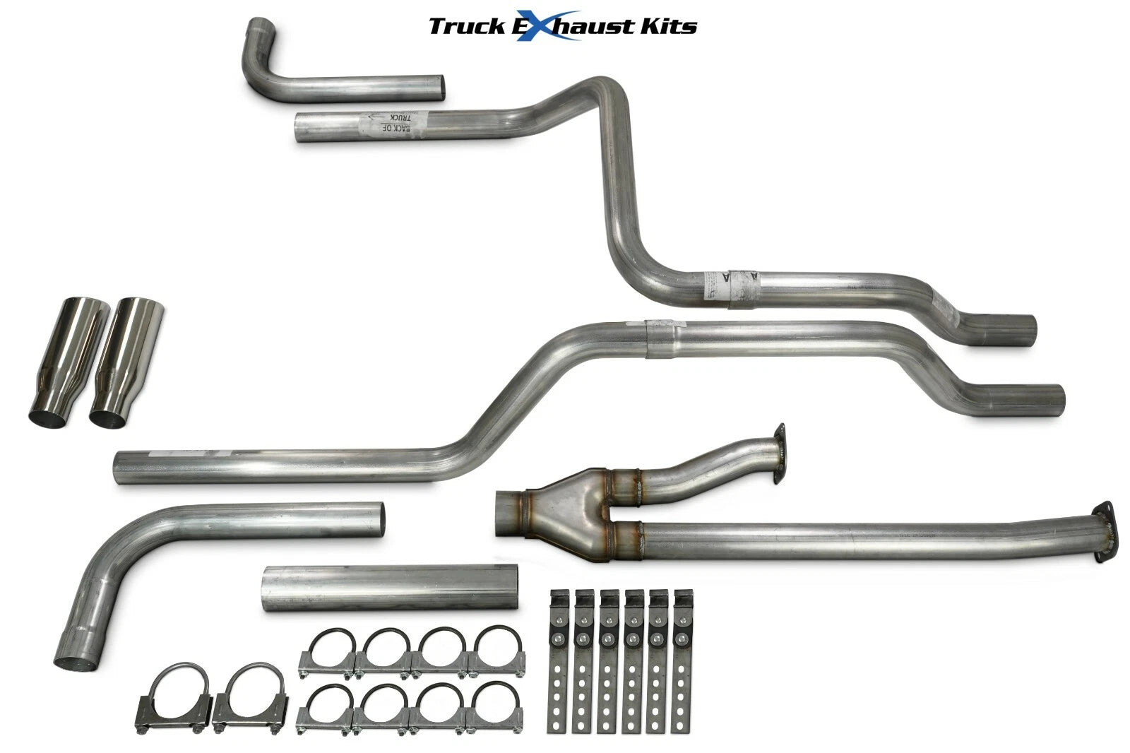2.5" Dual Exhaust Kit for Tundra (2009–2013) No Muffler Side Rolled Tip