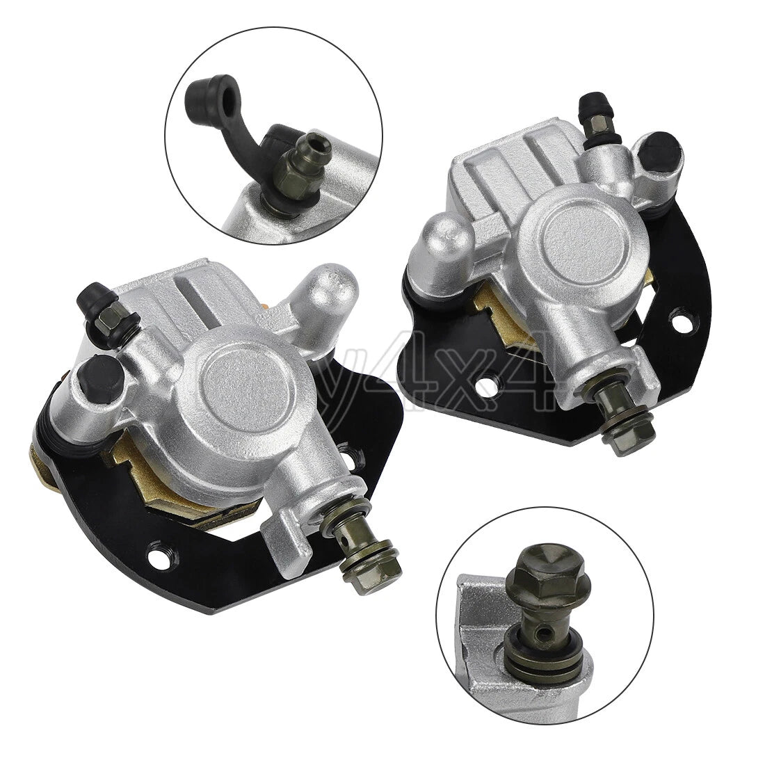 Set of 2 Front Left & Right Brake Calipers for Suzuki QuadRunner 230 (1987–1993)