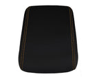 Console Lid Armrest Cover for Audi A5 S5 (2008–2016) Carbon Fiber Orange Stitch