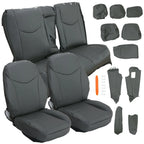 Set of 2 Gray Synthetic Leather Seat Covers for Toyota Prius (2010–2015)