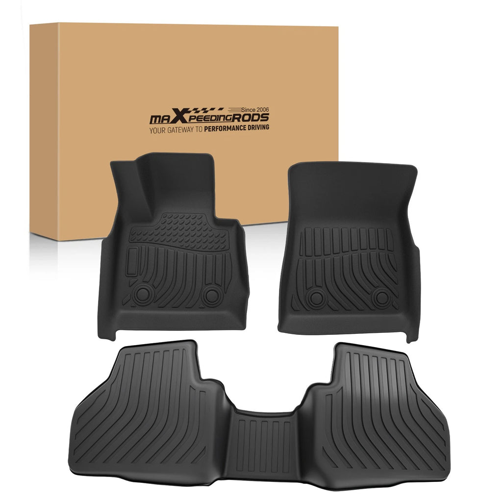 All-Weather Rubber Floor Mats for BMW X3 F25/X4 F26 TPE Custom Fit Black