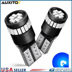 Set of 2 LED License Plate Lights for Various Models (T10, 194, 168)