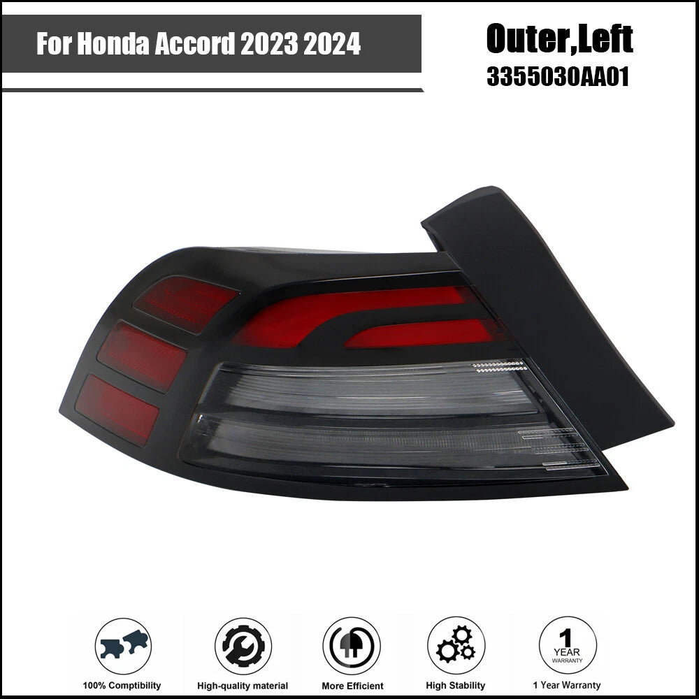 LED Rear Tail Light for Honda Accord (2023–2024) Outer Driver Left Side