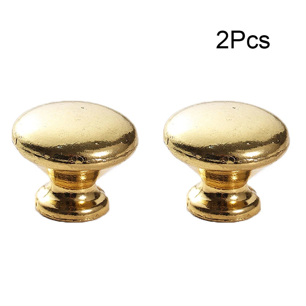 2Pcs Antique Mini Round Cabinet Drawer Pull Knob Handle for