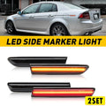 4X LED Front Rear Bumper Side Marker Indicator Lights for Acura TL (2004–2008)