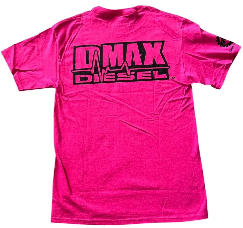 DMAX Diesel T-Shirt for DMAX (Hot Pink, Black Logo, Large)