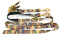 Set of 4 Car Axle Strap 2"x10' Ratchet Tie Down for Flatbed Tow US Made