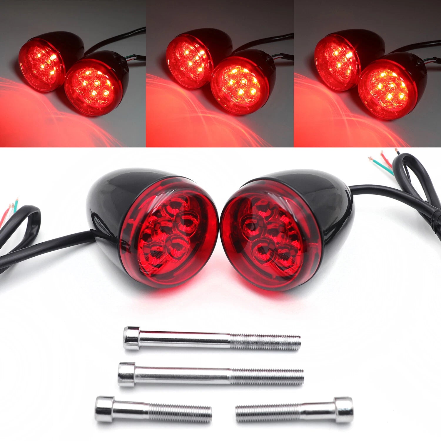 Rear Running Brake Turn Signal Light Indicator for Harley XL883 1200 FXD FXDB