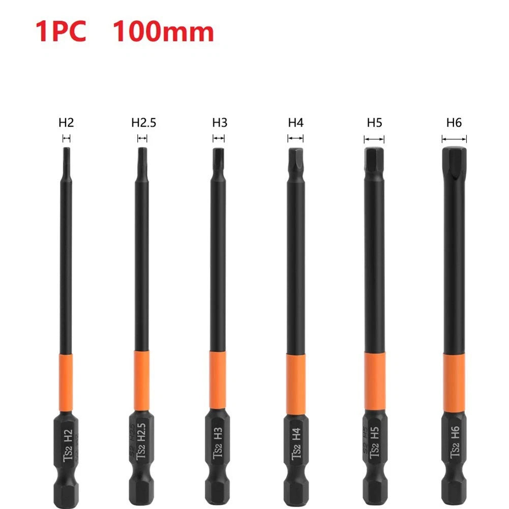 Hex Head Electric Wrench Drill Bit for Metric Screwdrivers (100mm)