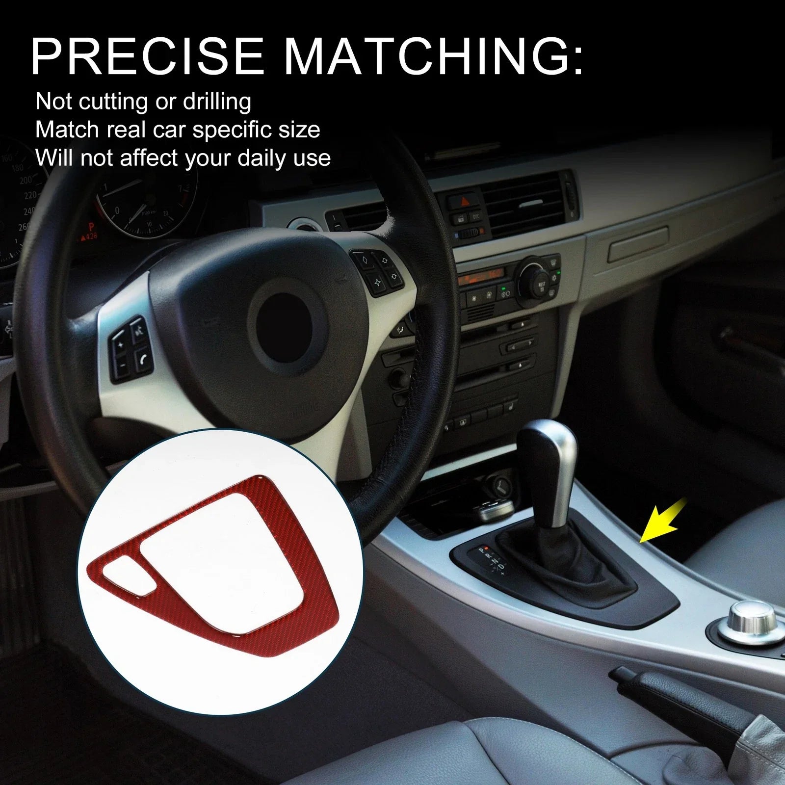 Gear Shift Panel Frame Cover Sticker for BMW 3 Series E90 E92 E93 (2005-2012)