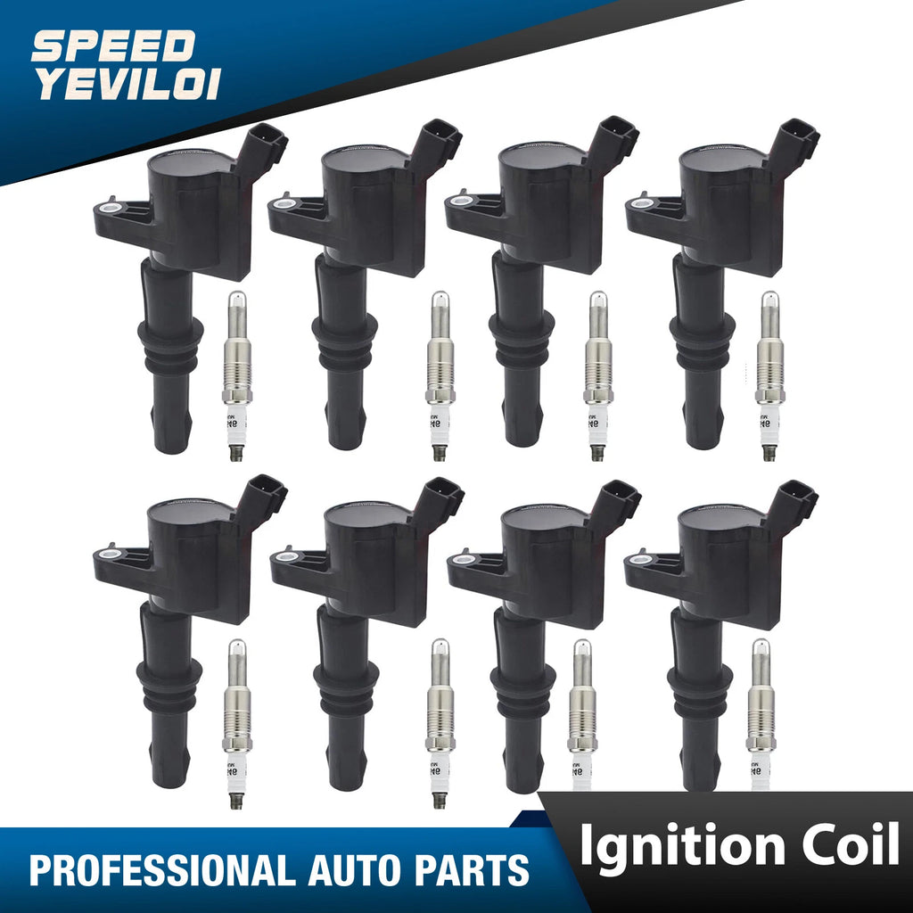 8-Piece Ignition Coil & Spark Plug Set for 2005–2008 Ford F-150 F-250 5.4L