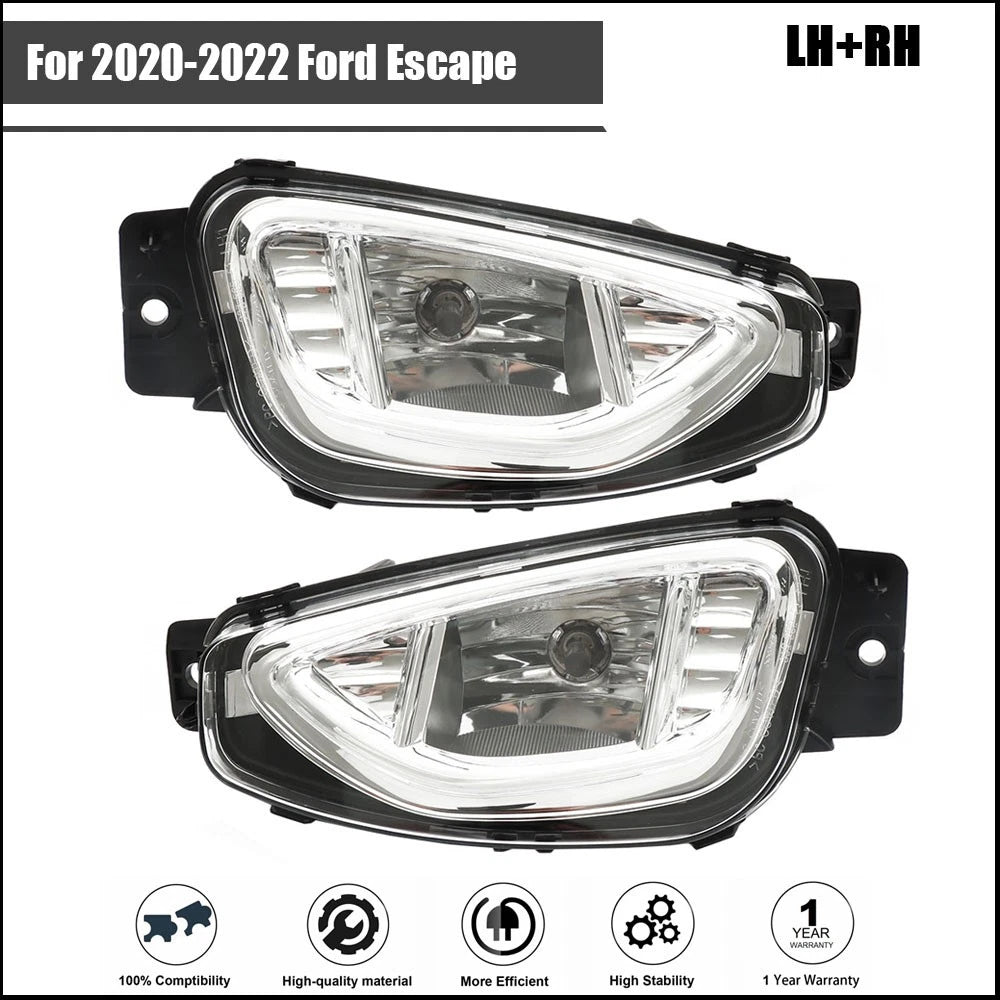 Pair Front Bumper Fog Lights for Ford Escape (2020–2022)