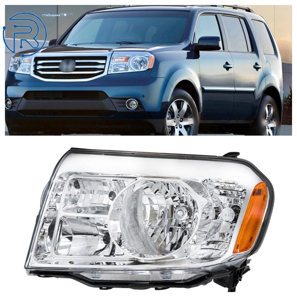 Halogen Headlight Assembly for Honda Pilot (2009–2011)