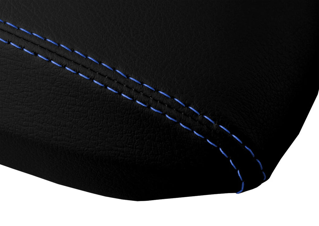 Leather Console Lid Armrest Cover for Toyota Corolla (2014–2019) Blue Stitch