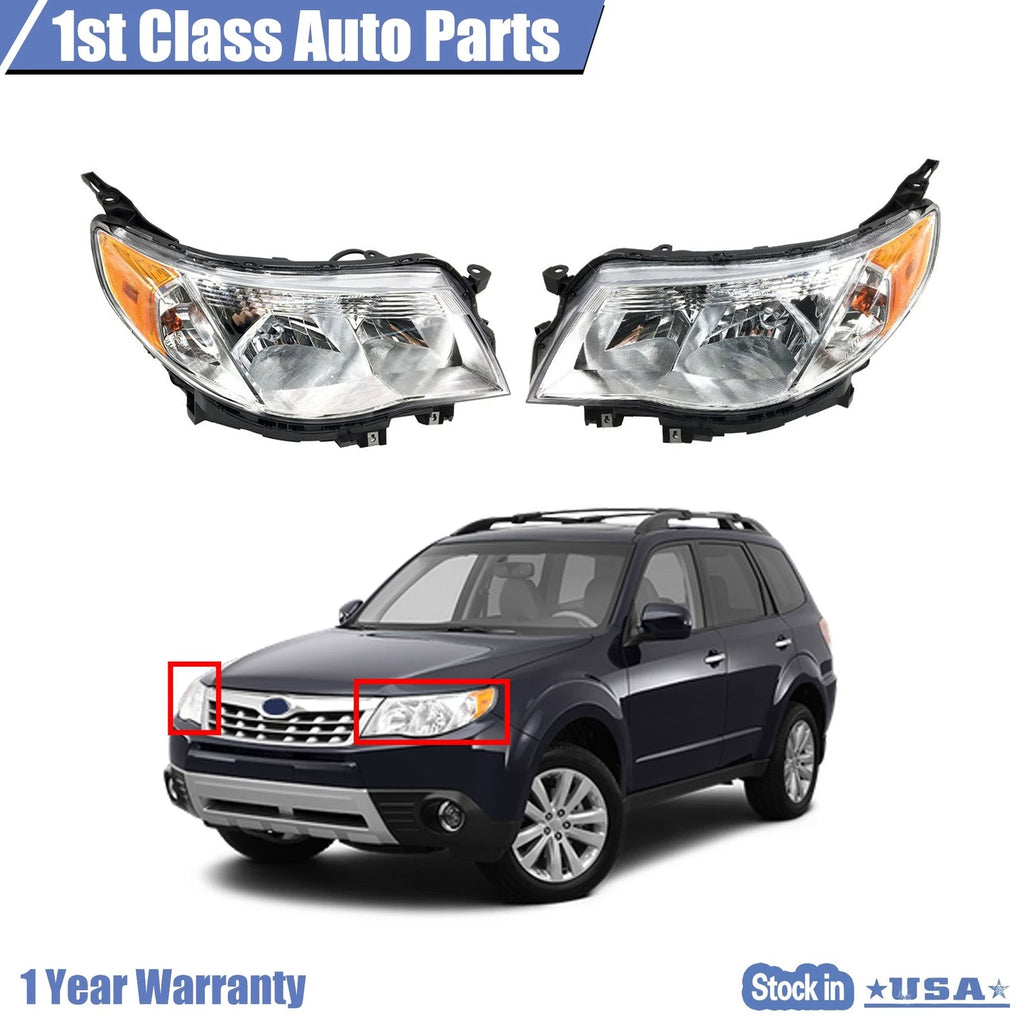 Set of 2 Headlamps for Subaru Forester (2009–2013)